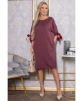 Платье трикотажное Кайла (бордовое) П14782-10М
