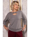 Джемпер трикотажный Сайрис (светло-серый) Б14790-50М