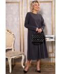 Платье из вельвета Андреа (графит) П14801-25М