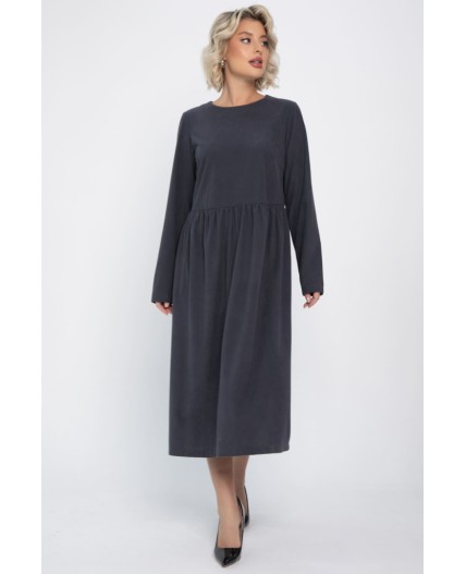 Платье из вельвета Андреа (графит) П14801-25М