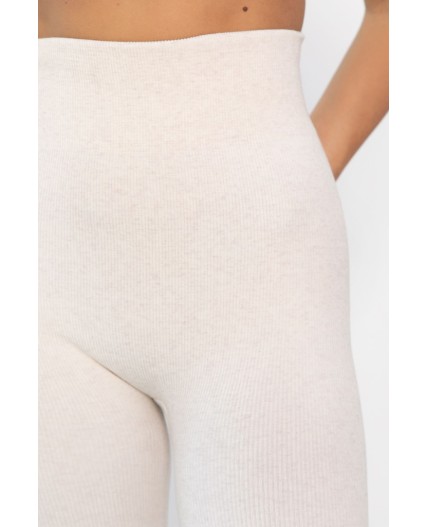 Лосины в рубчик утепленные (экрю) Б14805-7М