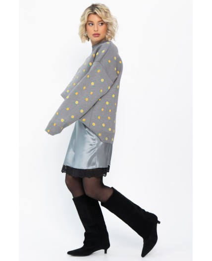 Юбка Игривое настроение (серебро) Ю14799-7М