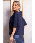 Блуза Стильный замысел (синяя) Б14842-10М