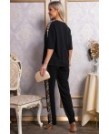 Костюм брючный Эними (черный/лео) К14848-8М