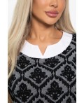 Джемпер Нежный акцент (черно-белый) Б14851-18М
