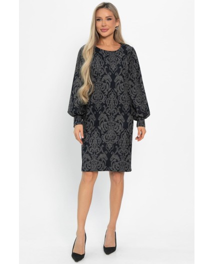 Платье Шарли (серо-синее) П14862-18М