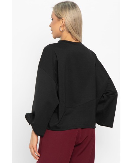 Джемпер с завязками Твист (черный) Б14866-10М