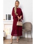 Юбка с кружевом Элегия (бордо) Ю14912-10М