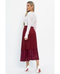 Юбка с кружевом Элегия (бордо) Ю14912-10М