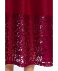 Юбка с кружевом Элегия (бордо) Ю14912-10М