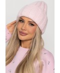 Шапка двухслойная Зимние деньки (нежно-розовая) Ш22-4М