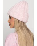 Шапка двухслойная Зимние деньки (нежно-розовая) Ш22-4М