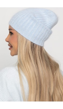 Шапка однослойная Большой город (нежно-голубая) Ш26-4М