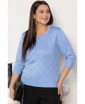 Блуза Нежный узор (голубая) Б14937-18М