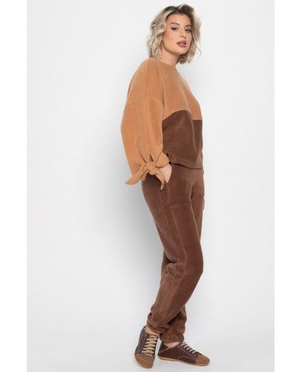 Костюм флисовый Уютный дуэт (шоколадный) К14966-10М