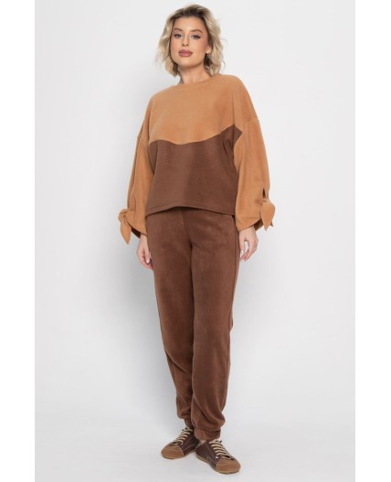 Костюм флисовый Уютный дуэт (шоколадный) К14966-10М