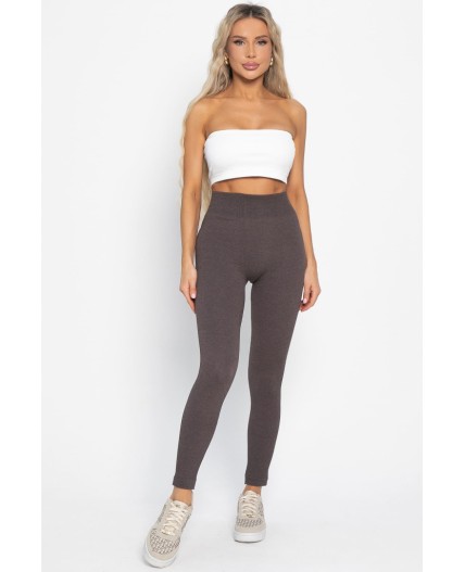 Лосины в рубчик утепленные НЬЮ (шоколад) Б14977-7М