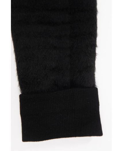 Лосины в рубчик утепленные НЬЮ (черные) Б14972-7М