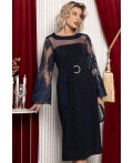 Платье вечернее Романтичный образ (темно-синее) П14970-18М