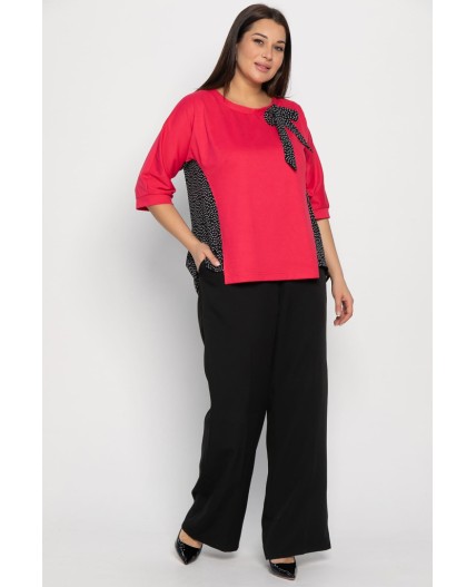 Блуза Федерика (малиново-черная) Б14990-18М