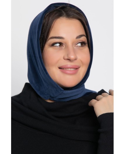 Косынка с завязками Велюр (синяя) КЗВ13-23М