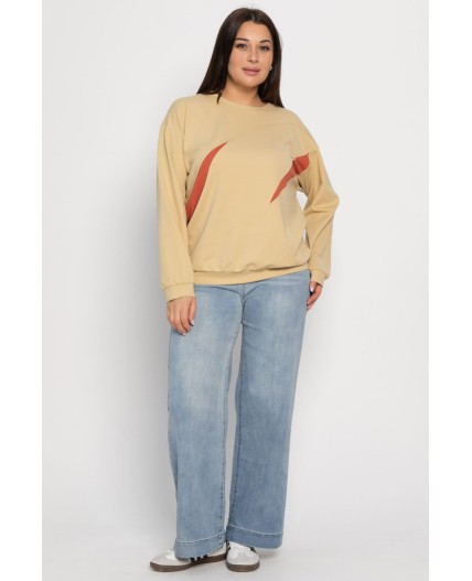 Свитшот Ритм города (бежевый) Б15005-3М