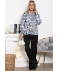 Блуза Доменика (серо-синяя) Б15016-18М