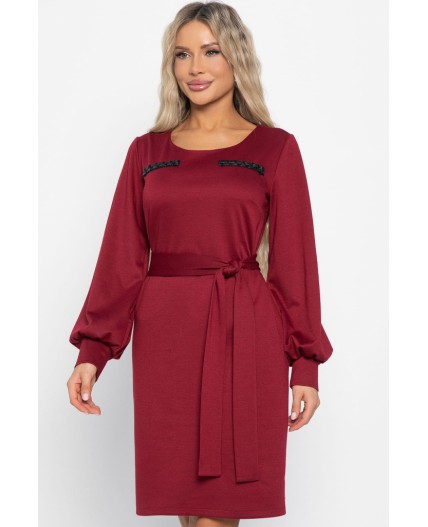 Платье Шарли (бордовое) П15012-18М