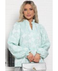 Блуза Доменика (бело-мятная) Б15017-18М