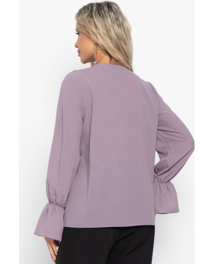 Блуза шифоновая Вэнси (пудра) Б15025-8М