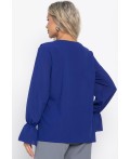 Блуза шифоновая Вэнси (синяя) Б15023-8М