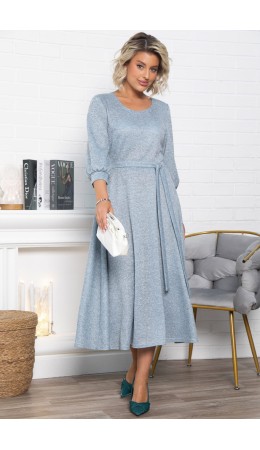 Платье трикотажное Ирина НЬЮ (голубой меланж) П15027-9М