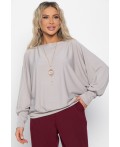 Блуза Муза (серо-бежевая) Б15043-5М