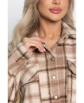 Пальто-рубашка Хармони (бежевая) Б15039-5М