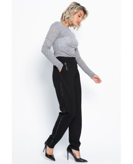 Брюки трикотажные Броуди (черные) Б15048-8М