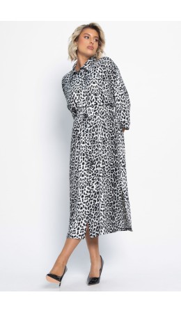 Платье Сьюзен (белый лео) П15091-7М