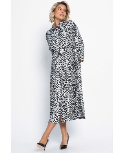 Платье Сьюзен (белый лео) П15091-7М