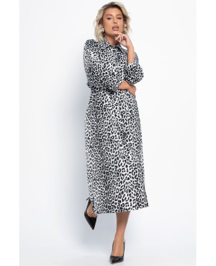 Платье Сьюзен (белый лео) П15091-7М