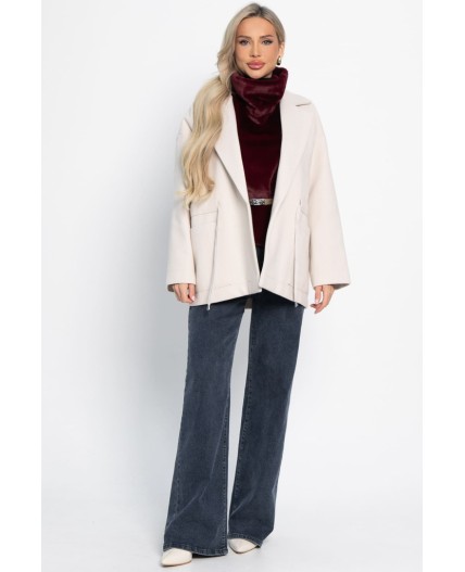 Пальто-пиджак (бежевый) Б15086-7М