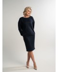 Костюм с юбкой Совершенство форм (синий) К15118-10М