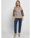 Блуза Джорджианна (бежево-коричневая) Б15130-18М