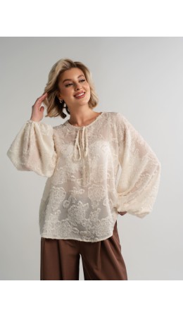 Блуза Воздушная мелодия (молочная) Б15140-7М