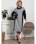 Платье Жанетта (черно-серое) П15128-18М