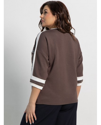 Блуза Джаз (шоколад) Б15171-4М