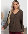 Блуза Маллуя (кофе) Б15167-4М