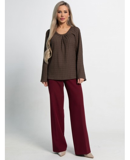 Блуза Маллуя (кофе) Б15167-4М
