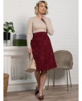 Юбка вельветовая Эрис (бургунди) Ю15193-25М