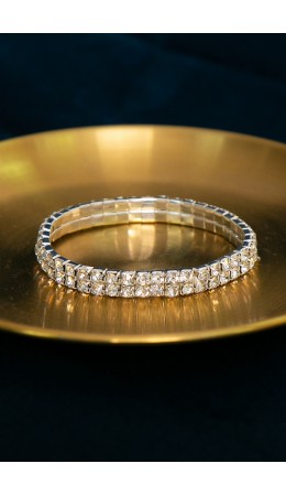 Браслет (стразы, серебро) Бижу50