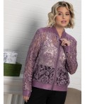 Жакет кружевной Индола (сиреневый) Б15325-3М