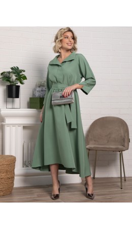 Платье Лорита (серо-зеленое) П15153-16М